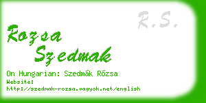 rozsa szedmak business card