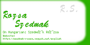 rozsa szedmak business card